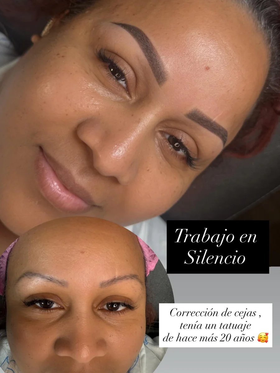 Cejas ombré transformación - Dominican Permanent Makeup
